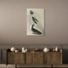 Luxury Nude Woman Black and White Painting – Modern Figurative Pop Art Wall Décor -1 piece