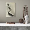 Luxury Nude Woman Black and White Painting – Modern Figurative Pop Art Wall Décor -1 piece