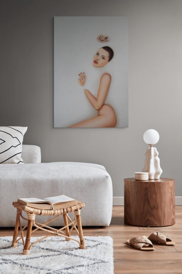 Luxury Woman Portrait Painting – Modern Figurative Pop Art Wall Décor - 1 piece