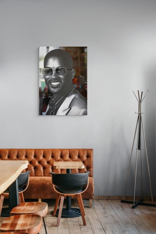 Luxury Black and White Pop Art Portrait – Modern Celebrity Wall Art Painting - Premium 1 piece