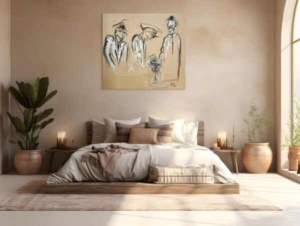 Beige three men