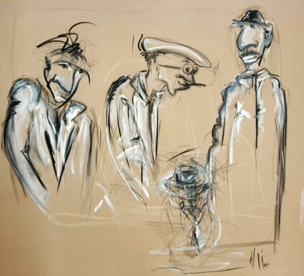 Beige three men