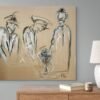 Beige three men