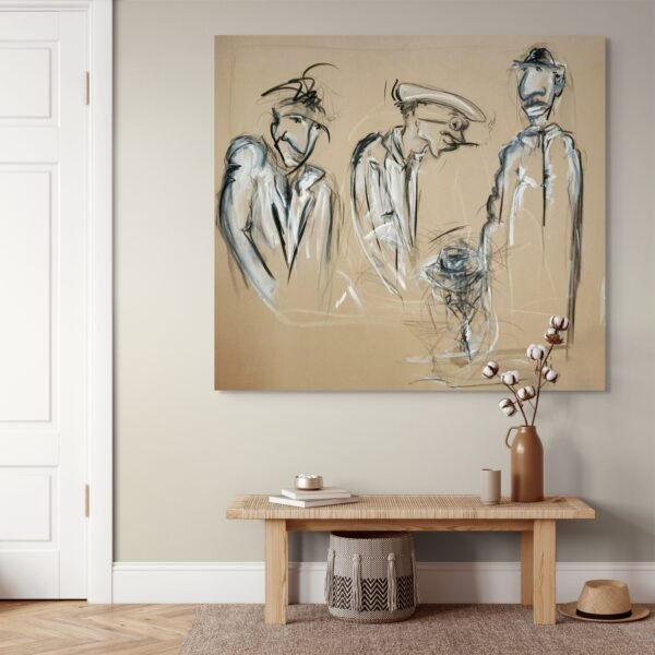 Beige three men