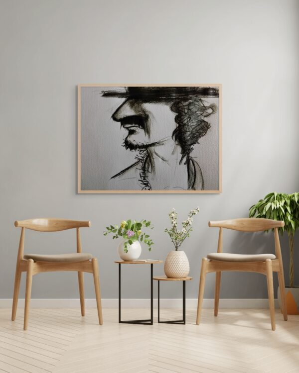 Man with curly hair