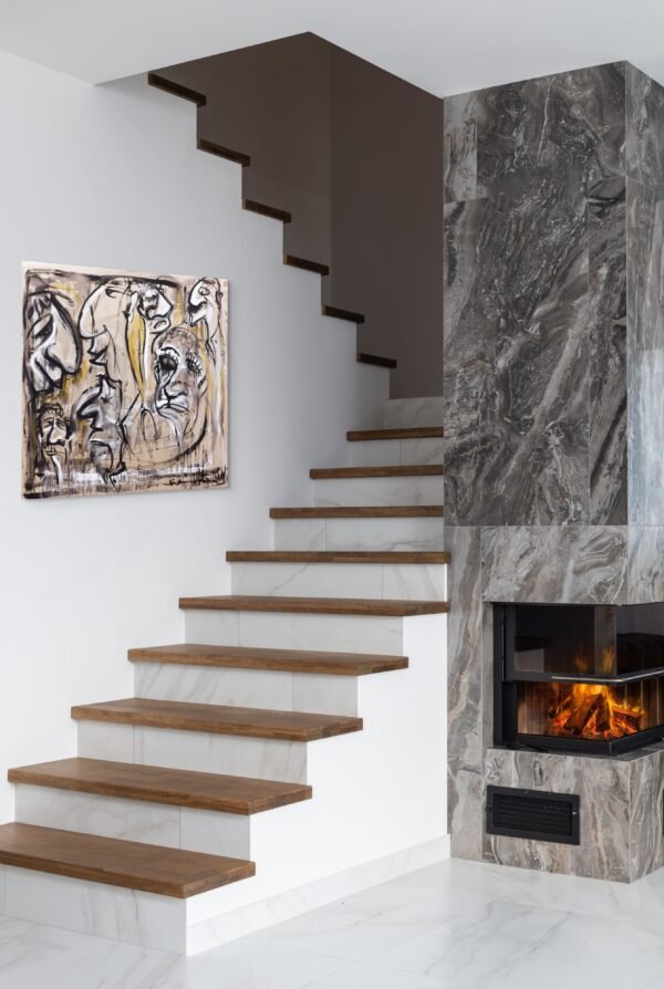 Abstract Multi Faces Painting – Contemporary Expressionist Art by Valentina Iacovelli - 1 piece