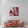 Amazing Abstract Accent Wall Art – Textured Guaranteed Painting in Terracotta and Plum Tones - 42"