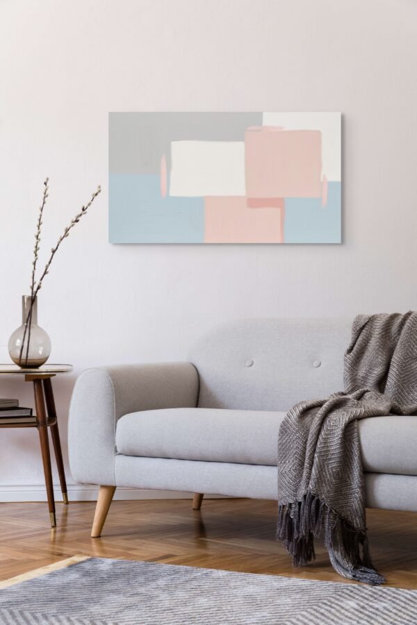 Pastel squares contemporary painting - Premium 1