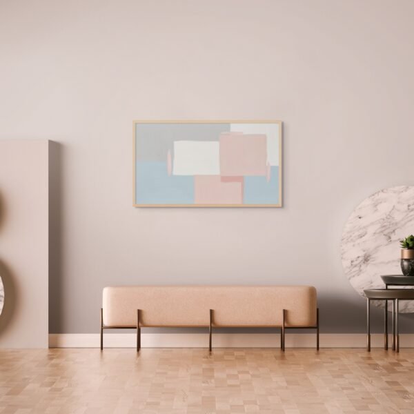 Pastel squares contemporary painting - Premium 1