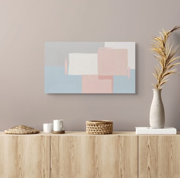 Pastel squares contemporary painting - Premium 1