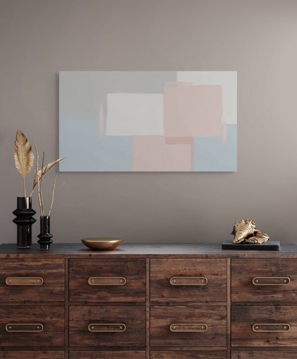 Pastel squares contemporary painting - Premium 1