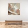 Abstract Terracotta and Beige Wall Art - Warm Contemporary Canvas Painting 2025