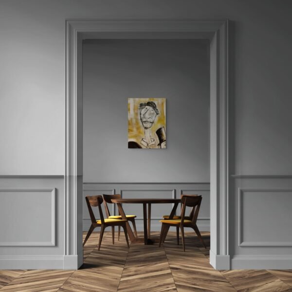Yellow Man painting on Canvas - Premium 1 piece