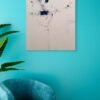 Contemporary Abstract Canvas – Minimal Line and Blue Accent Modern Art - Numero 196