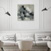Charcoal Grey Abstract Painting - Modern Minimalist Wall Art for Contemporary Interiors - 54"x54"