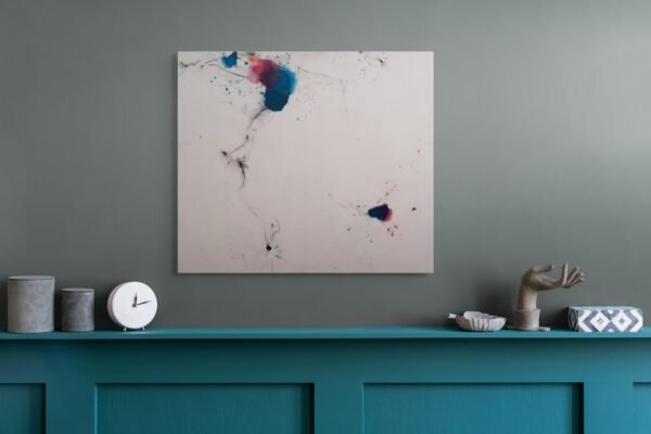 Minimalist Abstract Wall Art – Contemporary Ink and Color Composition - Numero 200
