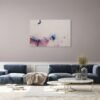 Modern Abstract Wall Art – Minimalist Blue and Red Contemporary Canvas - Numero 210