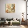 Warm Beige Abstract Painting – Modern Neutral Wall Art for Elegant Interiors - 55 inches