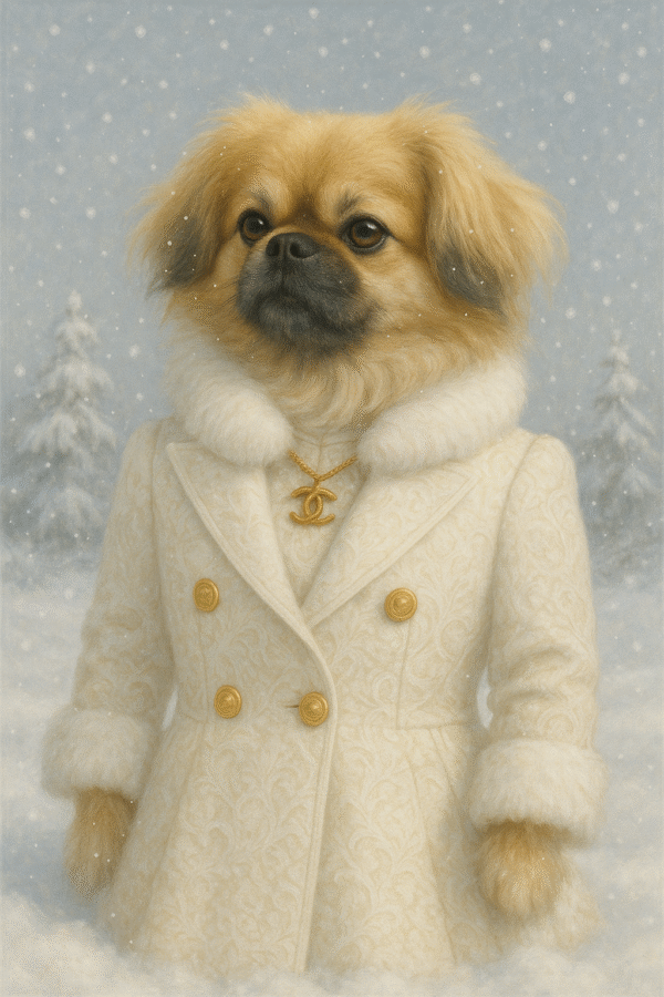 Custom Christmas Pet Portraits – Luxury Digital Paintings for Pet Lovers - Original 1 piece
