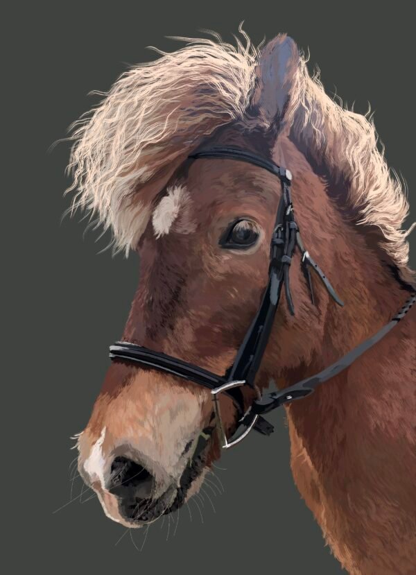 Custom Pet Portrait - Personalized Digital Pet Art - 1 original