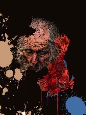 Dark Abstract Portrait – Emotional Digital Artwork Exploring Human Fragility