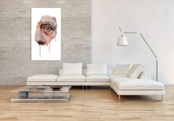 Surreal Portrait of an Old Man – Emotional Digital Painting with Realistic Eye Detail -1