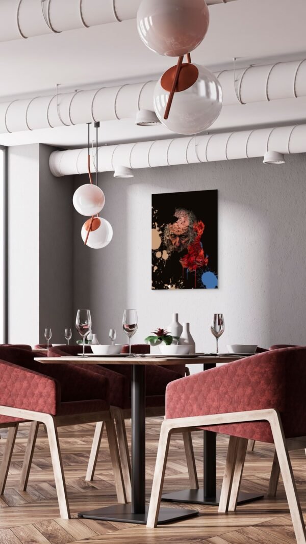 Dark Abstract Portrait – Emotional Digital Artwork Exploring Human Fragility - 1