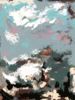 Powerful Sky Drift Abstract Art - Luxury Textured Canvas Painting