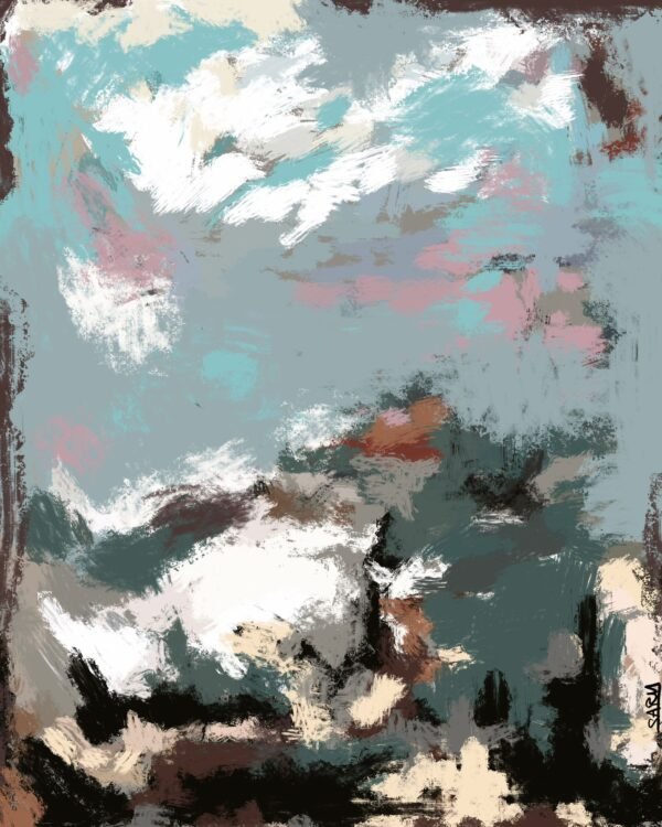 Powerful Sky Drift Abstract Art - Luxury Textured Canvas Painting