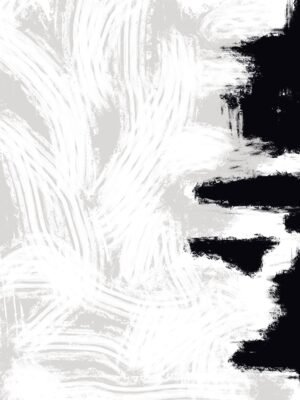 Powerful Contrast Harmony Abstract Art – Modern Black and White Canvas featuring bold black sections and textured white brushstrokes in an expressive monochrome design.