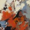 Bold Burnt Orange Abstract Art