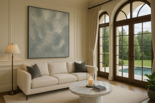 Grey Palette Brush Strokes – Contemporary Abstract Wall Art by Let in Art