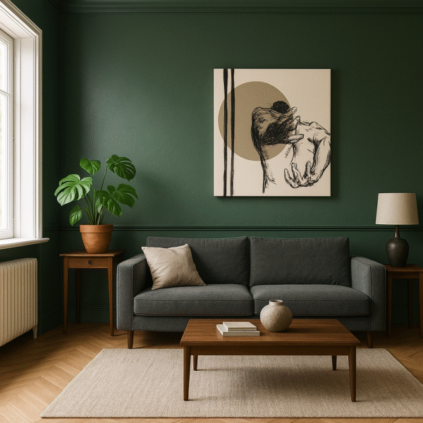 back man scene 4 Powerful Graffiti Figure Art – Urban Contemporary 20x25” Canvas Painting by Sars