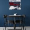Abstract Navy and Burgundy Wall Art – Modern Minimalist Textured Painting for Contemporary Interiorss