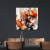 Red and Black Modern Abstract Painting – Bold Contemporary Art