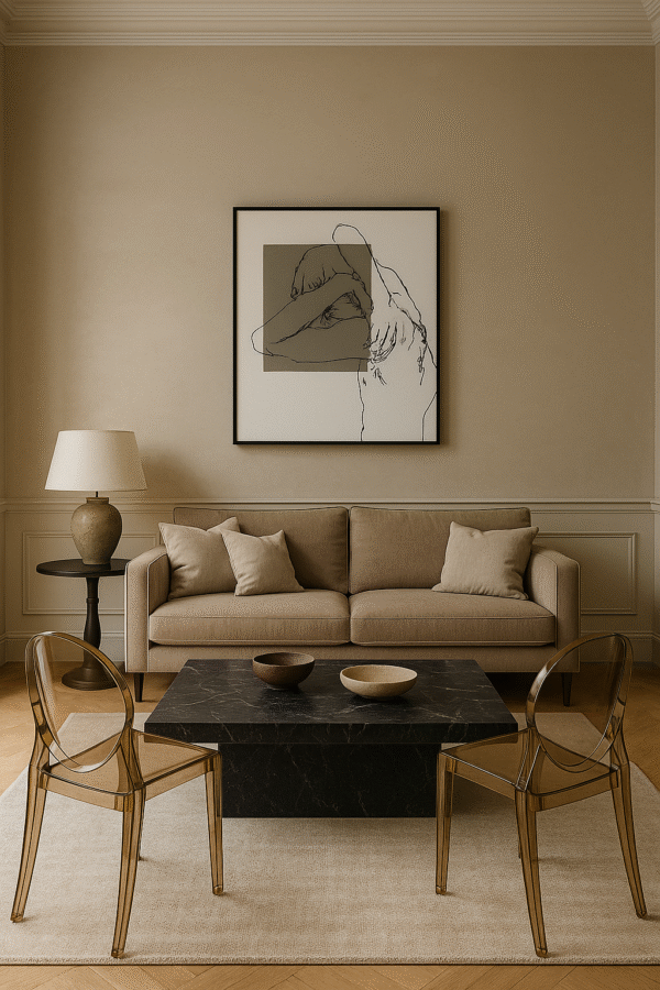 Abstract Graffiti Line Figure Art – Urban Contemporary 20x25” Canvas Painting