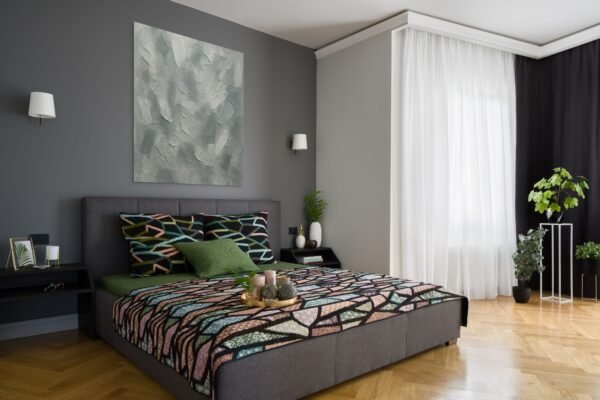 Grey Palette Brush Strokes – Contemporary Abstract Wall Art by Let in Art