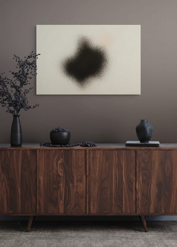 Black Brush Splash – Modern Abstract Wall Art for Contemporary Interiors