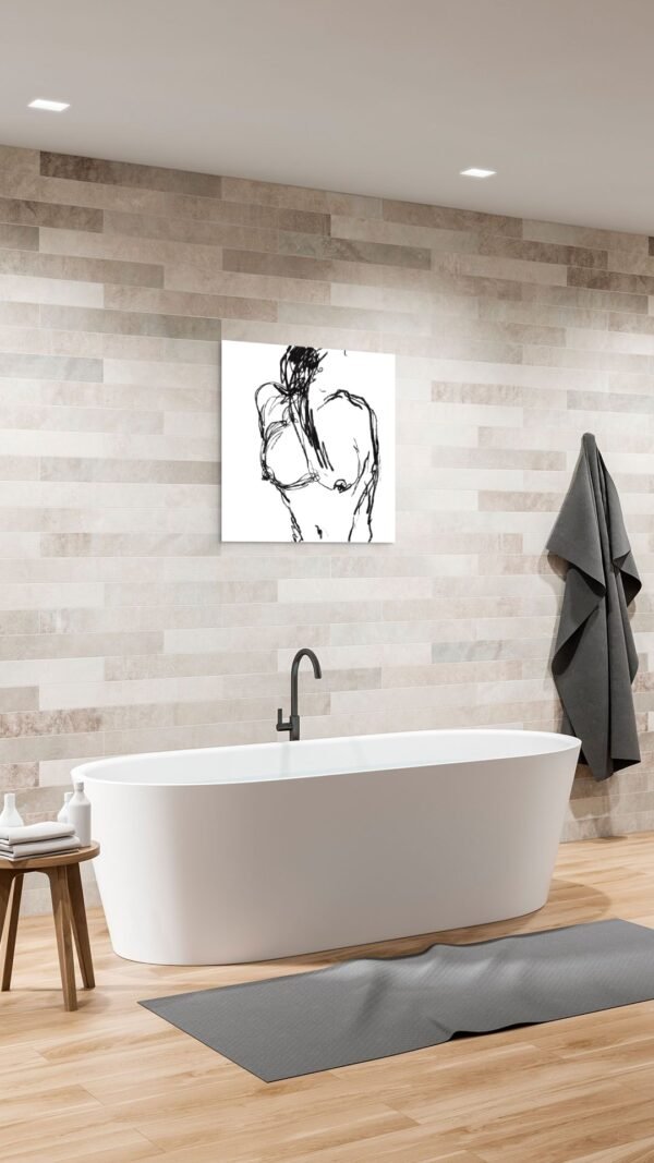 Abstract Nude Line Art Wall Art - Contemporary Black Ink Figure - Top 1