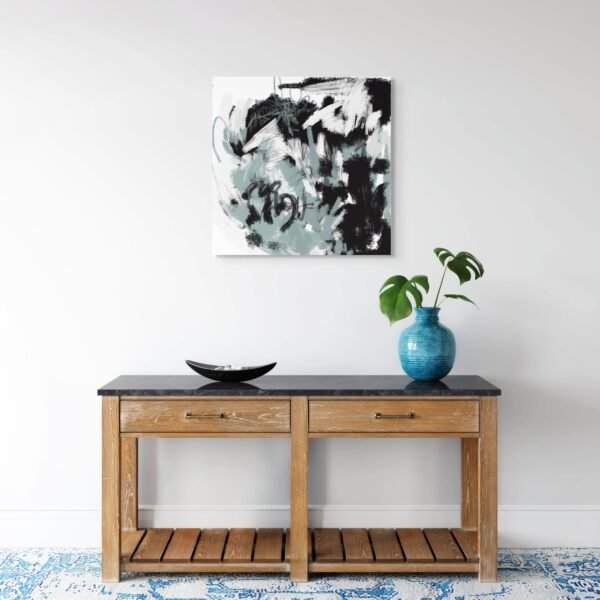 Sage Green & Black Abstract Wall Art – Bestselling Modern Home Decor - Top 1