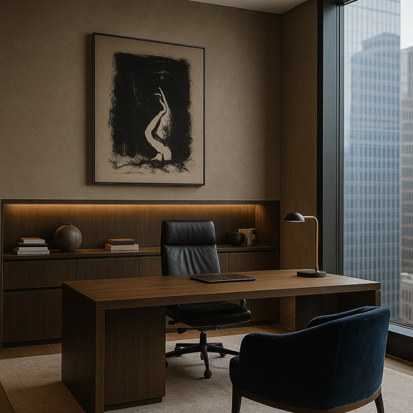 siluette 3 Expressive Nude Silhouette Art – Black Ink Style 25x20” Canvas Painting