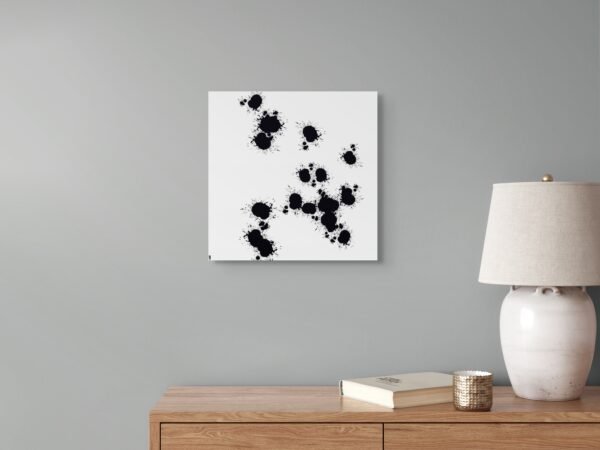 Abstract Ink Splatter Art – Modern Black Paint Splash Wall Art -Top 1