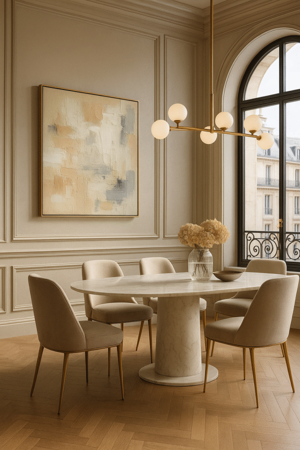 Luxury Neutral Textured Abstract Art – Modern Beige and Cream Palette Knife Painting - 32"