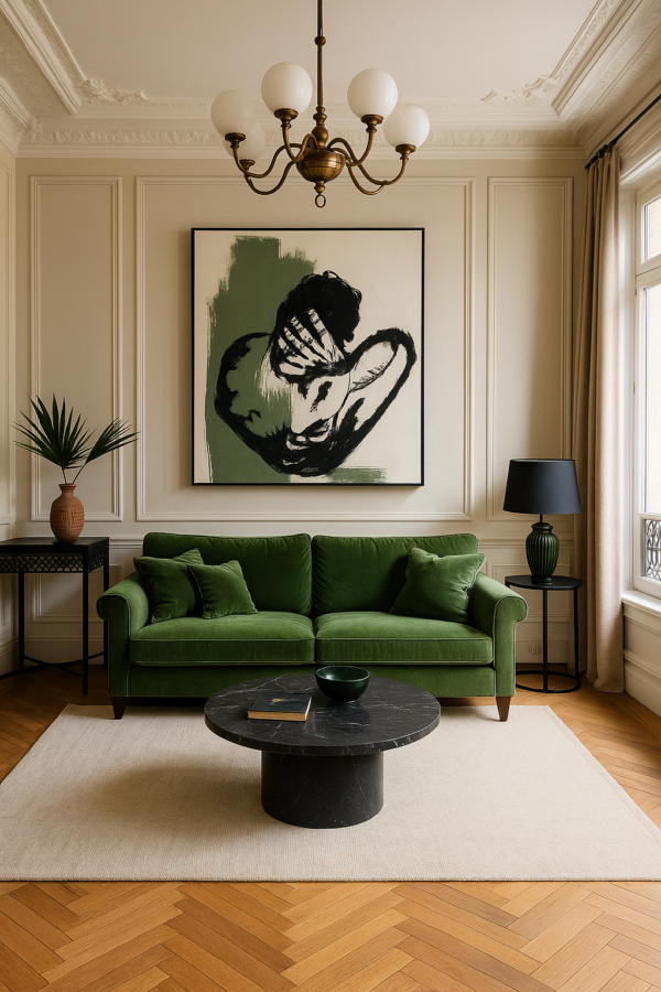 Contemporary Emotional Silhouette Art – Modern Black and White Figurative Canvas - 25"