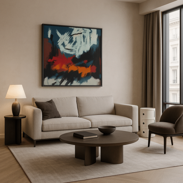 Emotional Blaze Abstract Art – Bold Contemporary Wall Canvas - 32"