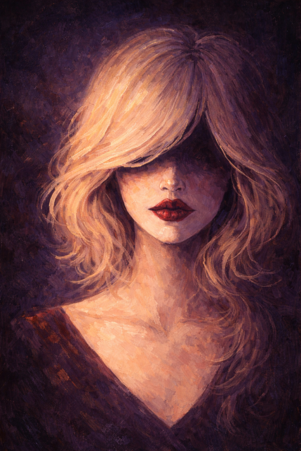 Muse vinaccia Large Plum Minimal Muse Canvas – Modern Luxury Teen Statement Art - #19L