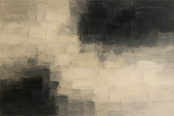 Textured beige taupe and charcoal abstract canvas painting, modern neutral wall art for luxury interiors with layered brush strokes and soft tonal contrast.