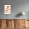 brown_nude_2 Modern Minimal Nude Woman Wall Art – Warm Earth Tone Figurative Canvas - 30"