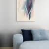 colori (1) Designer Abstract Wall Art – Modern Plum, Teal and Soft Pink Canvas -