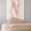 Large Modern Abstract Nude Woman Painting – Neutral Minimalist Feminine Wall Art - #20L